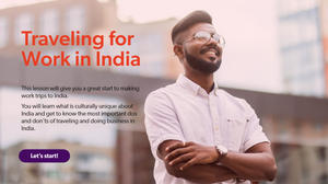 Traveling for Work in India